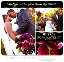 Wedding Thank You Magnet - Circle Date